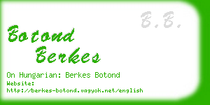 botond berkes business card